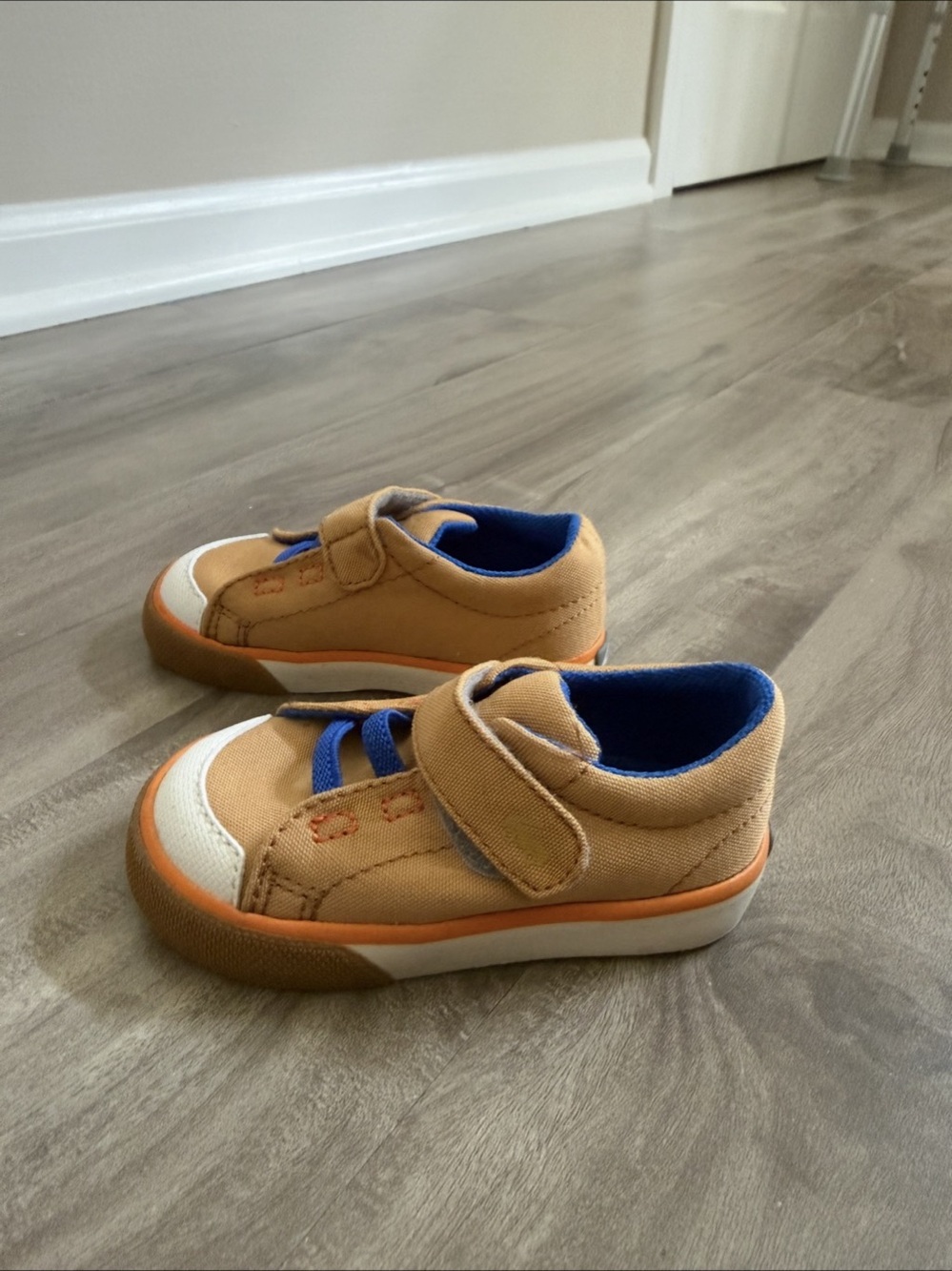 See Kai Run Viento Tan Kids Brown & Orange Sneakers